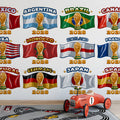 World Football 2026 Flags Mural Wallpaper — Global Sports Tribute Mural Wallpaper - room preview 02