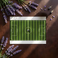 Professional Football Pitch Mural Wallpaper — Sport Graphic Mural Wallpaper - room preview 02