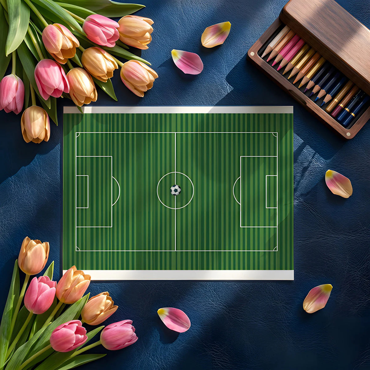 Soccer Field Pitch Mural Wallpaper — Playful Sport Design Mural Wallpaper - room preview 02