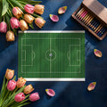Soccer Field Pitch Mural Wallpaper — Playful Sport Design Mural Wallpaper - room preview 02