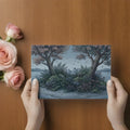 Enchanted Lakeside Mural Wallpaper with Hand-Drawn Floral Motif Mural Wallpaper - room preview 02