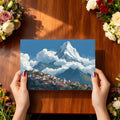 Alpine Village Mountain Mural Wallpaper — Mediterranean Scenery Mural Wallpaper - room preview 02