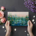Marshland Sunset Mural Wallpaper with Water Lilies Mural Wallpaper - room preview 02