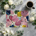 Abstract Floral Oil Painting Mural Wallpaper in Bold Multi-Color Mural Wallpaper - room preview 02