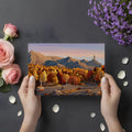 Autumn Mountain Road Mural Wallpaper — Scenic Landscape Design Mural Wallpaper - room preview 02