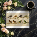 Vintage Ornithology Mural Wallpaper — Scientific Bird Study Mural Wallpaper - room preview 02
