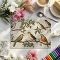 Vintage Botanical Bird Mural Wallpaper — Classic Bird Illustration Mural Wallpaper - room preview 02