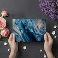 Oceanic Swirls Abstract Mural Wallpaper —Modern Fluid Art Mural Wallpaper - room preview 02
