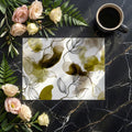 Olive Ink Botanical Mural Wallpaper with Fine Line Illustration Mural Wallpaper - room preview 02