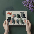 Minimalist Bird Flock Mural Wallpaper in Soft Earth Tones Mural Wallpaper - room preview 02