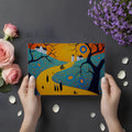 Folklore Narrative Mural Wallpaper in Bold Impressionist Style Mural Wallpaper - room preview 02