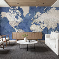 World Map Cities - Sabeen Mural Wallpaper - room preview 02