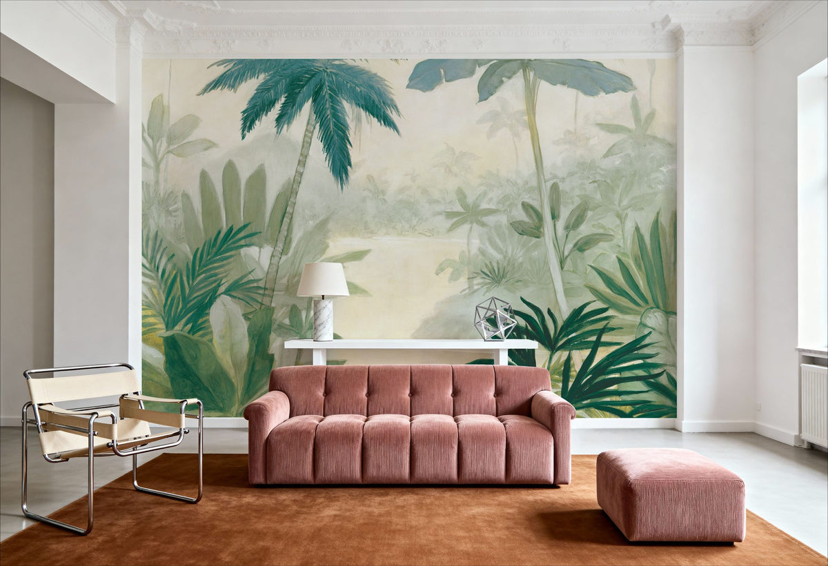Palm Lagoon Mural Wallpaper - room preview 02