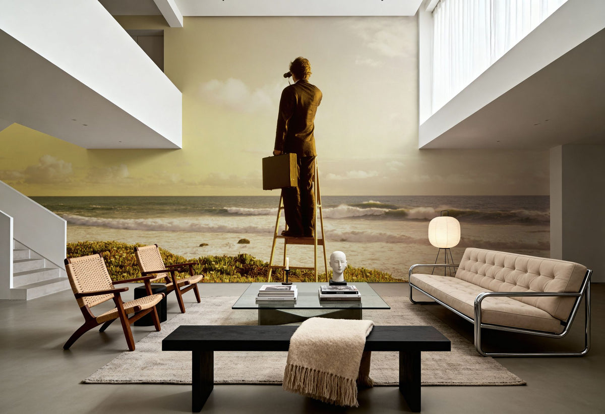 Golden Horizon Seeker Mural Wallpaper - room preview 02