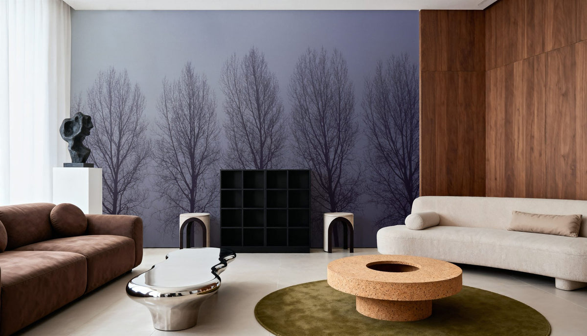 Trees in Mist Mural Wallpaper - room preview 02