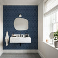 Coastal Signals Dark Blue Mural Wallpaper - room preview 02