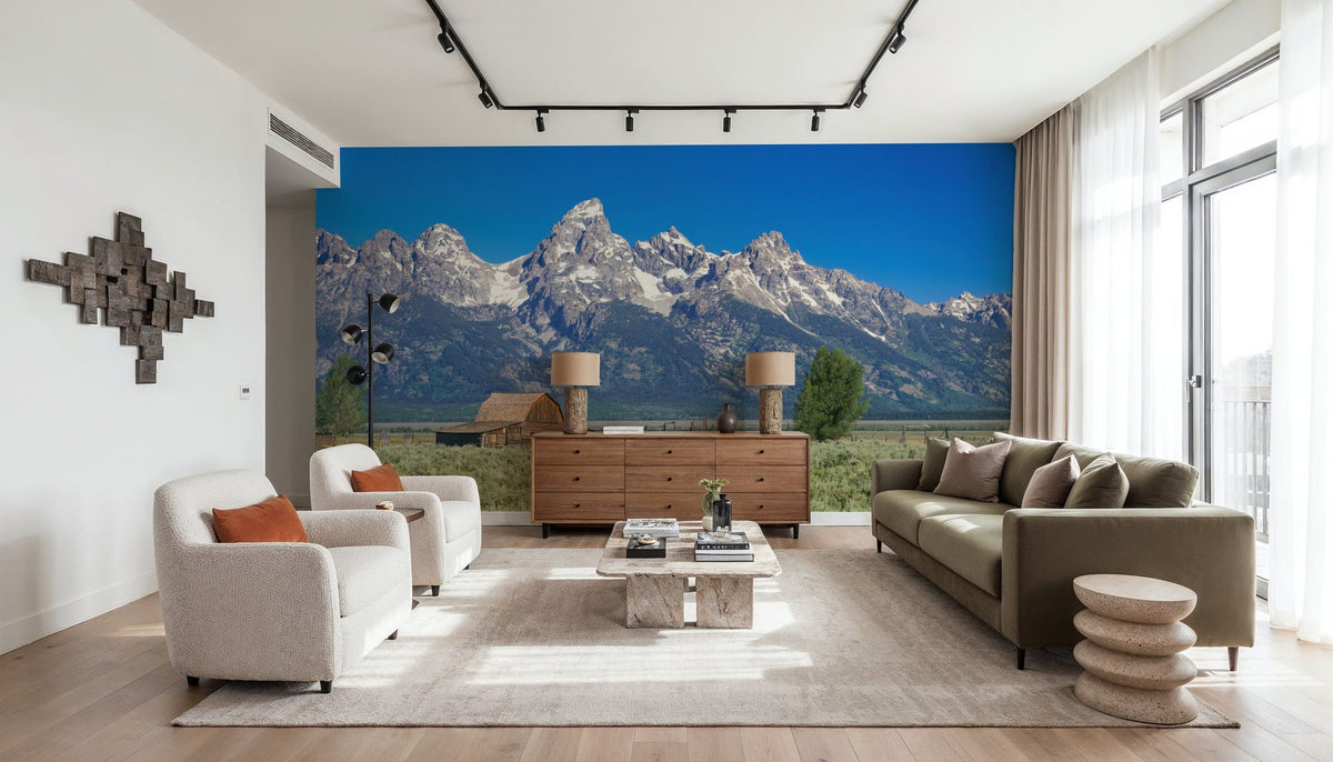 Serene Mountain Haven Mural Wallpaper - room preview 02