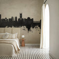 Stoke-on-Trent Skyline Concrete Mural Wallpaper - room preview 02