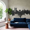 Lawrence Kansas Skyline Concrete Mural Wallpaper - room preview 02