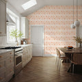Boho Flows Orange Mural Wallpaper - room preview 02