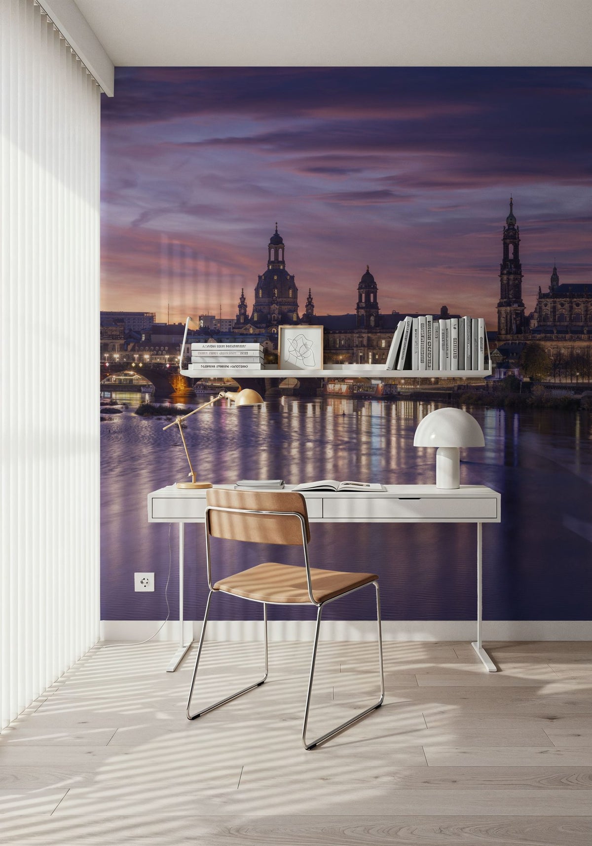 Twilight Skyline Mural Wallpaper - room preview 02