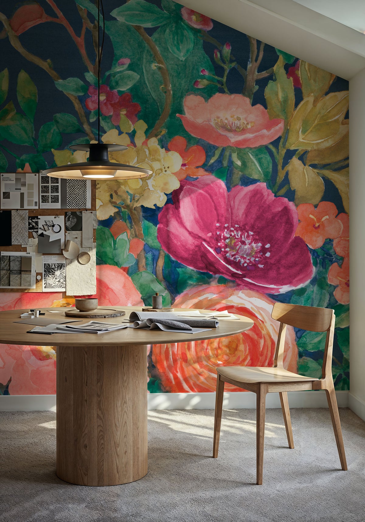 Floral Drama VII Mural Wallpaper - room preview 02