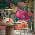 Floral Drama VII Mural Wallpaper - room preview 02