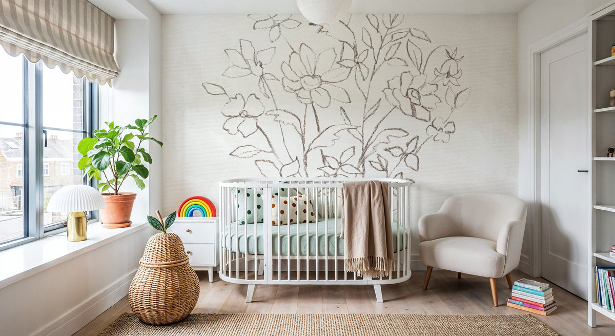 Wild Blooms VII Mural Wallpaper - room preview 02