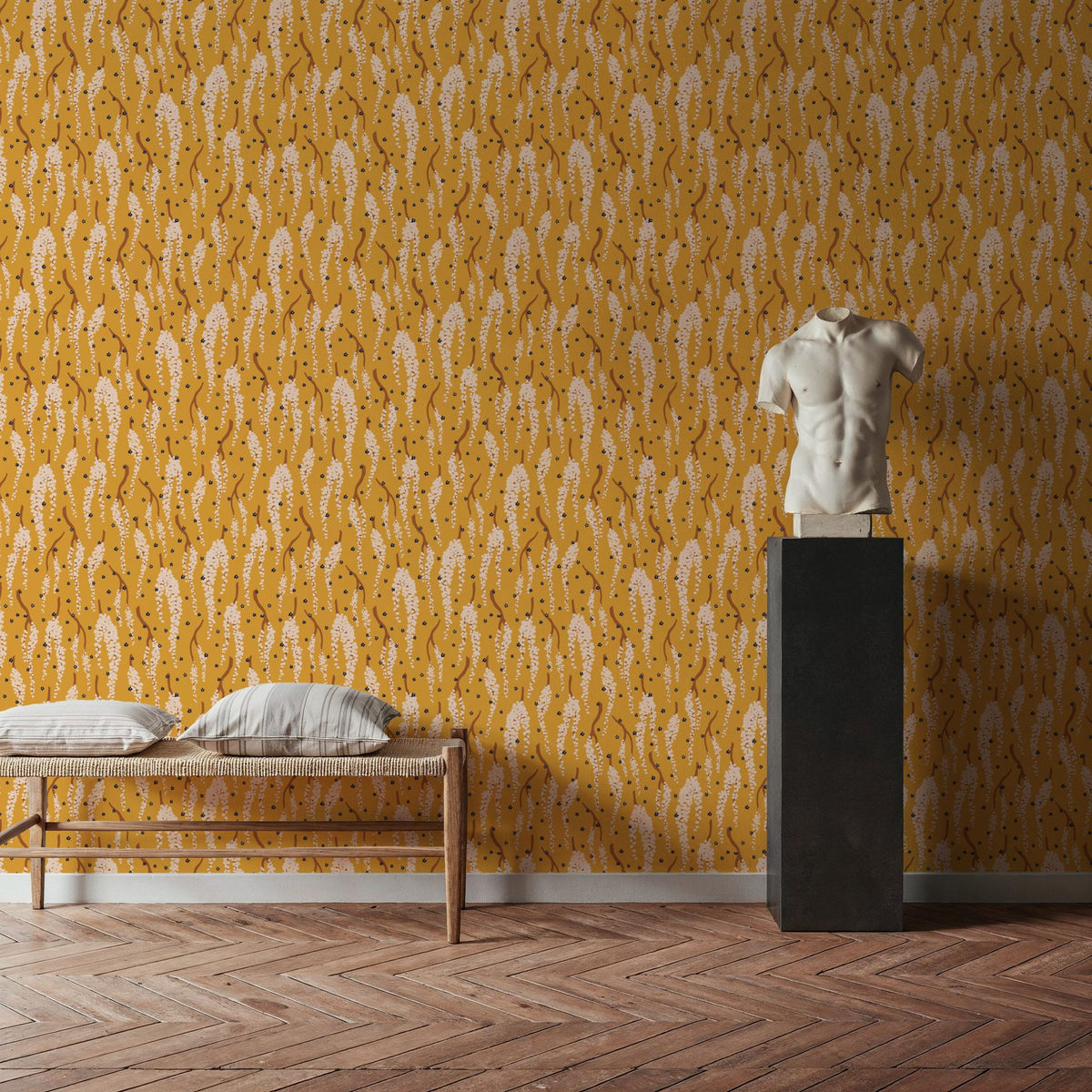 Golden Chain Tree Mural Wallpaper - room preview 02