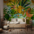 Hawaiian Leaves Mural Wallpaper - room preview 02