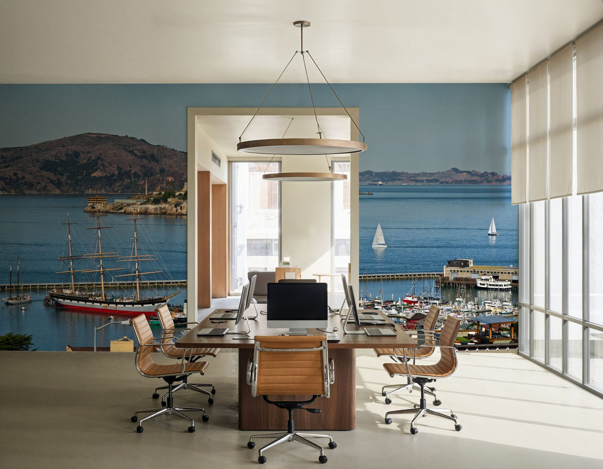 Sitting on the Dock of the Bay Mural Wallpaper - room preview 02