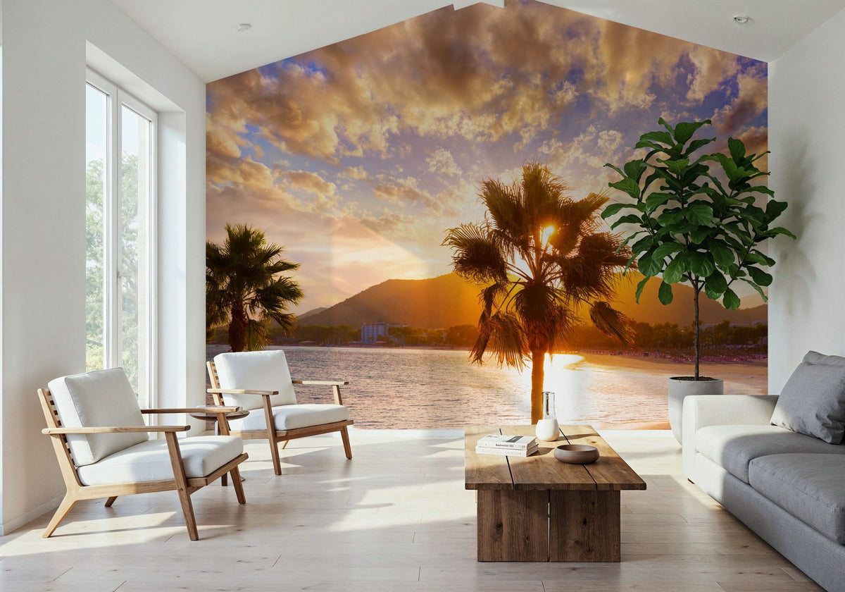 Mallorca Sunset Mural Wallpaper - room preview 02
