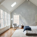 Solid Feather Geometry Gray Mural Wallpaper - room preview 02