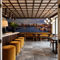 Boston Harbor Twilight Panorama Mural Wallpaper - room preview 02