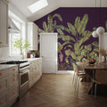 Madagascar Foliage, Plum Mural Wallpaper - room preview 02
