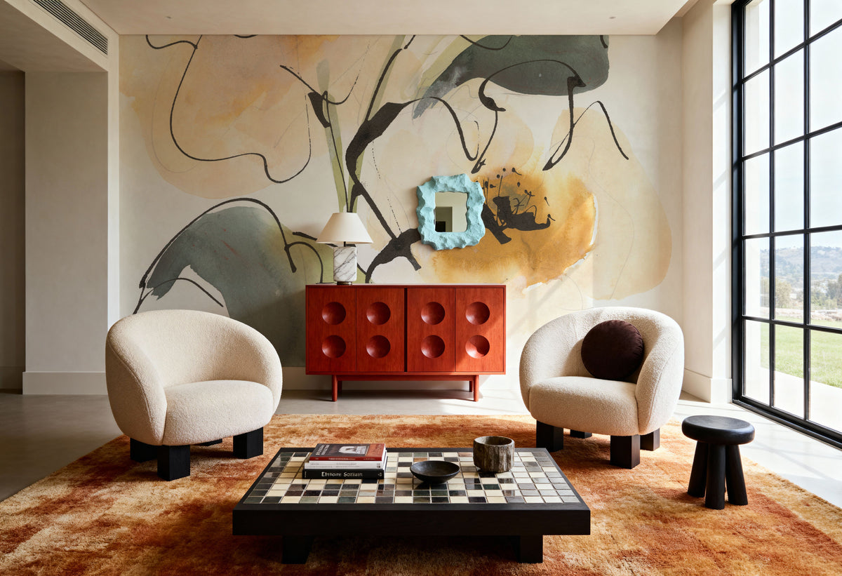 Smooth Poppy I Mural Wallpaper - room preview 02