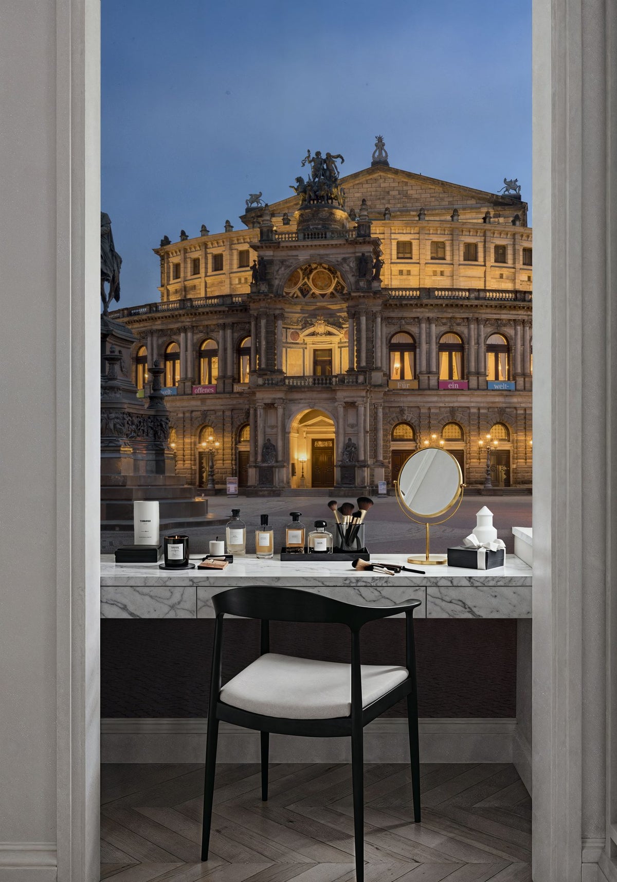 Twilight Plaza Mural Wallpaper - room preview 02