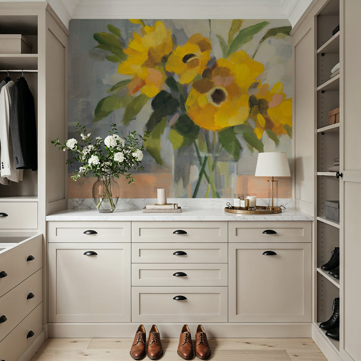 Sunny Floral II Mural Wallpaper - room preview 02