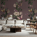 Magnolia Nectar, Dusty Rose Mural Wallpaper - room preview 02