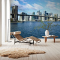 Urban Crossing Blue Mural Wallpaper - room preview 02