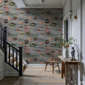 Under the Surface Gray Mural Wallpaper - room preview 02