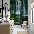Emerald Cascade Mural Wallpaper - room preview 02
