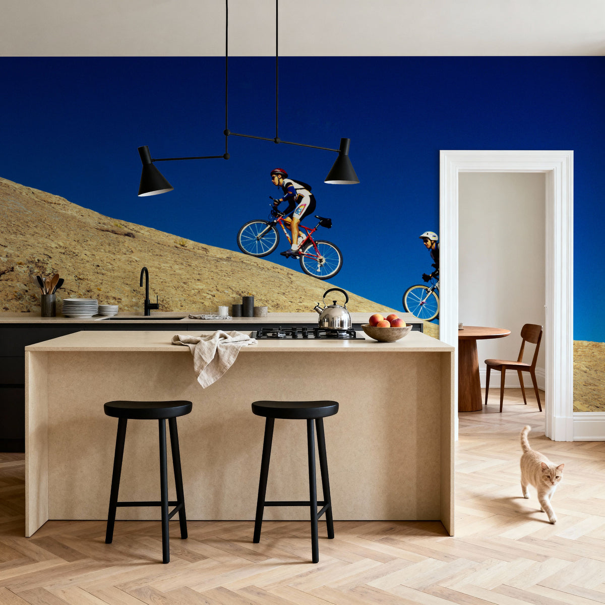 Mountain Trail Ascent Mural Wallpaper - room preview 02