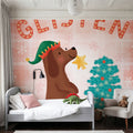 Festive Paws I Mural Wallpaper - room preview 02