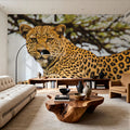 Lounging Leopard Mural Wallpaper - room preview 02