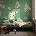 Birds Flying High, Emerald Mural Wallpaper - room preview 02