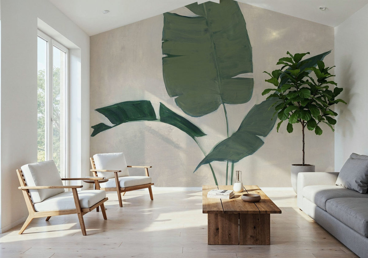 Majestic Leaf Mural Wallpaper - room preview 02