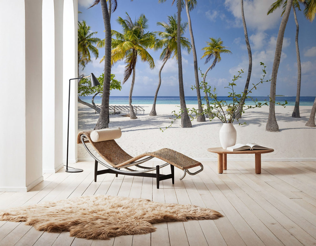 Palm Tree Beach Mural Wallpaper - room preview 02