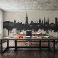 Freiburg Germnay Skyline Concrete Mural Wallpaper - room preview 02