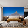Desert Monuments Blue Gradient Mural Wallpaper - room preview 02